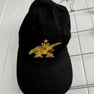 Black  Anheuser-Busch Cap with Gold Embroidery